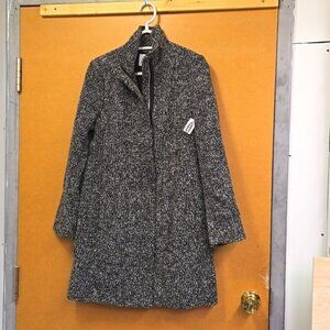 Old Navy Size S Black Grey Tweed Style Pea Coat